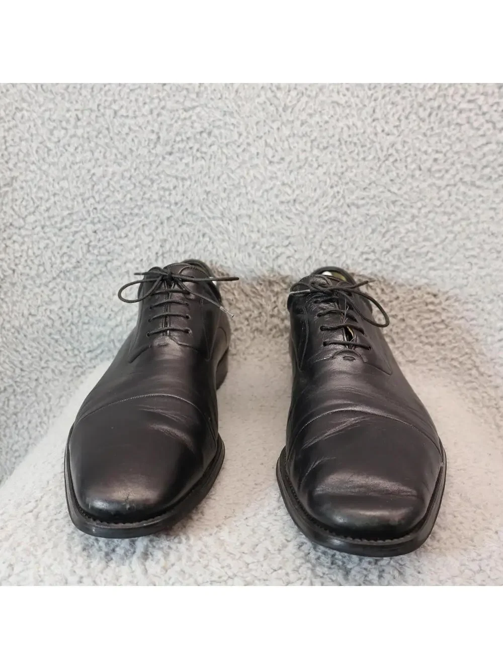 Magnanni Federico Mens 13 (D) Oxford Black Leather Cap 12654